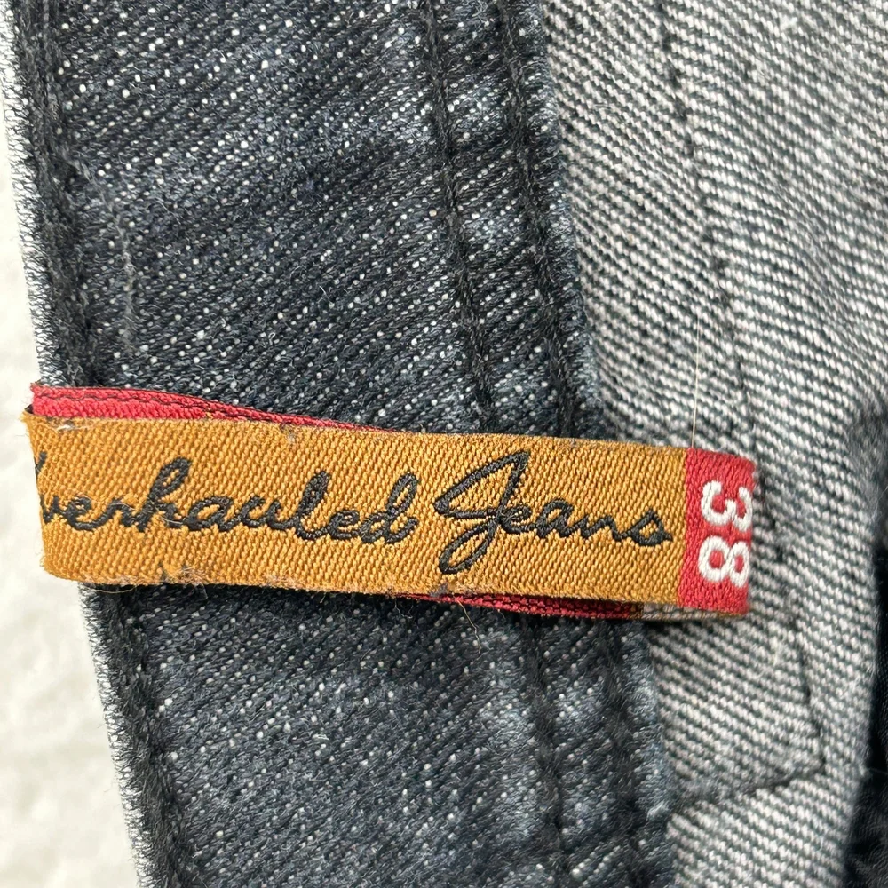 Overhauled Jeans Mens 38x25 Valencia Non Fat Relax Fit Gray Denim Y2K 2000s